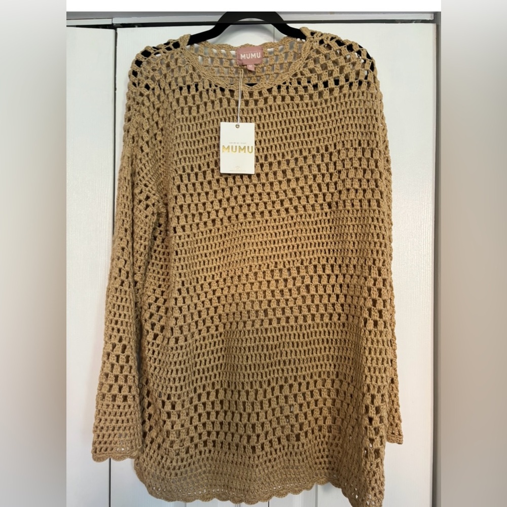 Paula Pullover latte Crochet
